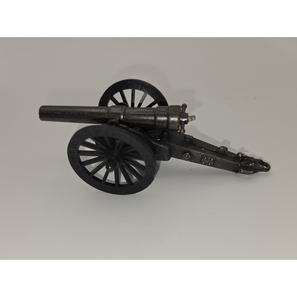 Vintage  Civil War Cannon Miniature Cast Iron plastic wheels / pencil sharpener